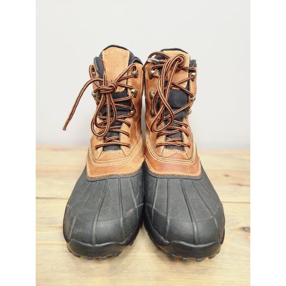 LL Bean Men’s Winter Snow Boots WR96 04 Brown Leather Thinsulate Size 12 Med